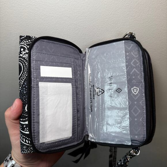 Vera Bradley Stellar Paisley Print RFID 3 In One Crossbody Bag Purse - Picture 8 of 9